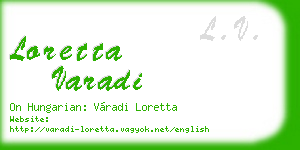 loretta varadi business card